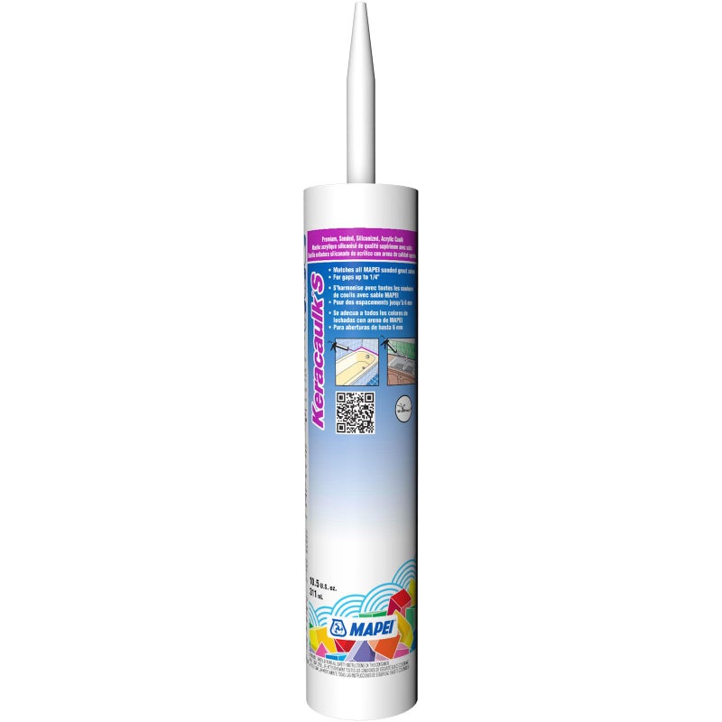 Mapei Keracaulk S Premium, Paintable, Sanded, Siliconized Acrylic Caulk, Expertly Formulated to Match Grout Colors, 10 oz., 5107 Iron- Sanded - Image 1